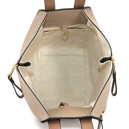 Loewe Hammock Compact 2-Way Hand/Shoulder Bag In Beige Leather