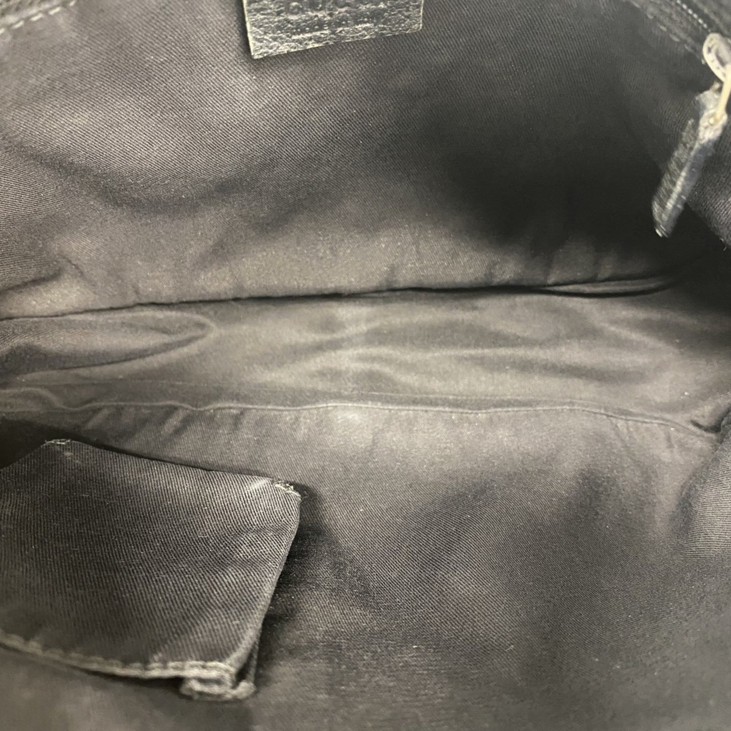 Gucci Gg Canvas Abby Handbag 146244 Leather Black