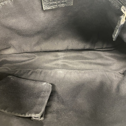 Gucci Gg Canvas Abby Handbag 146244 Leather Black