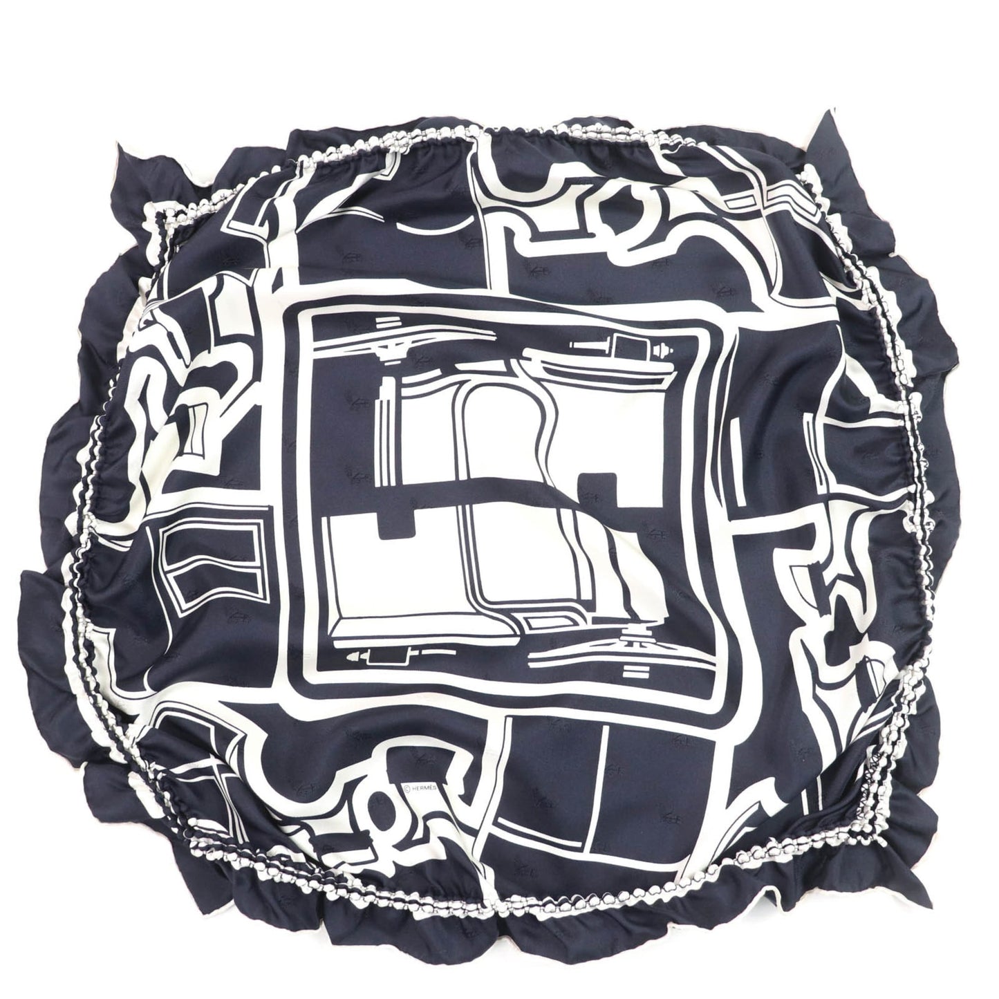 Hermes Coupe Tatouage 100% Silk Scarf