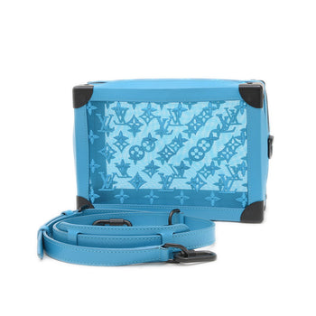 Louis Vuitton Monogram See-Through Soft Trunk Shoulder Bag Turquoise M45074