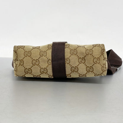 Gucci Waist Bag Gg Canvas 131236 Brown