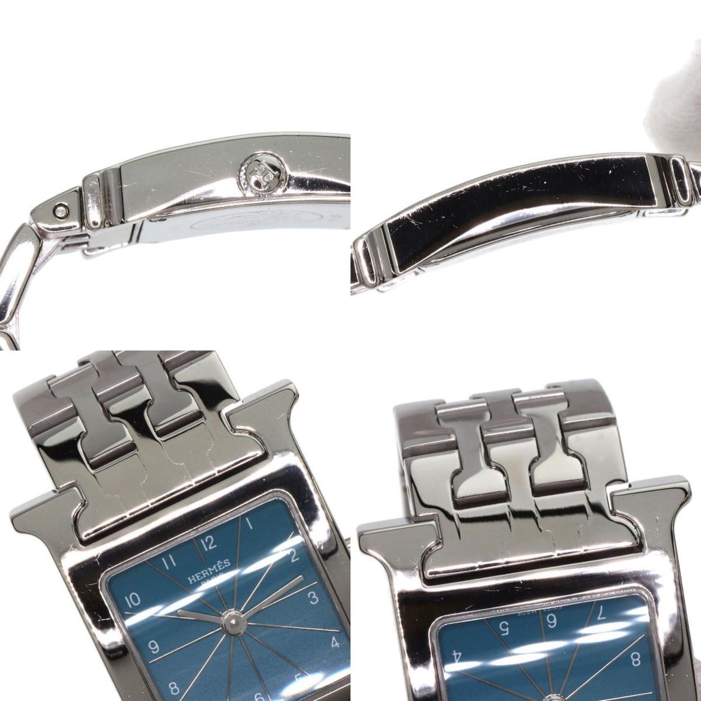 Herms Hh1.210 H Watch Blue Jean Stainless Steel/Ss