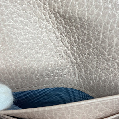 Gucci Gg Marmont Wallet 598587 Leather Gray Pink