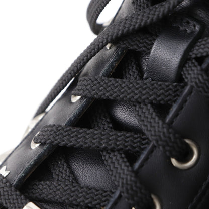 Jimmy Choo Star Studs High-Top Sneakers In Black Leather