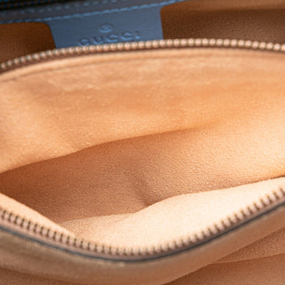 Gucci Gg Marmont 2-Way Handbag/Shoulder Bag 448054 Blue Leather