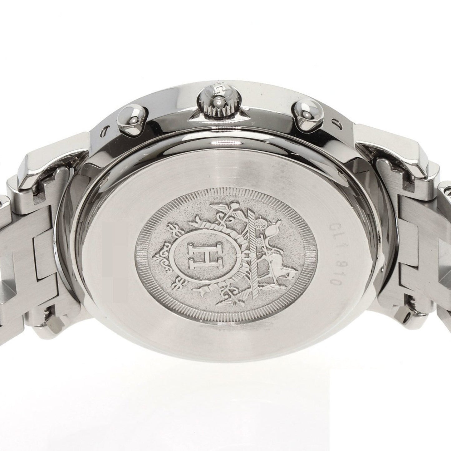 Herms Cl1.910 Clipper Chronograph Watch In Stainless Steel/Ss