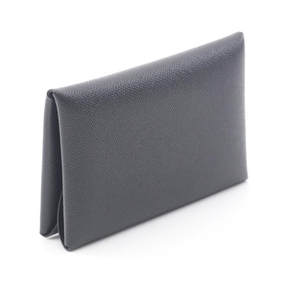Hermes Herms Calvi Duo Wallet/Coin Case Leather Wallet Veau Madame
