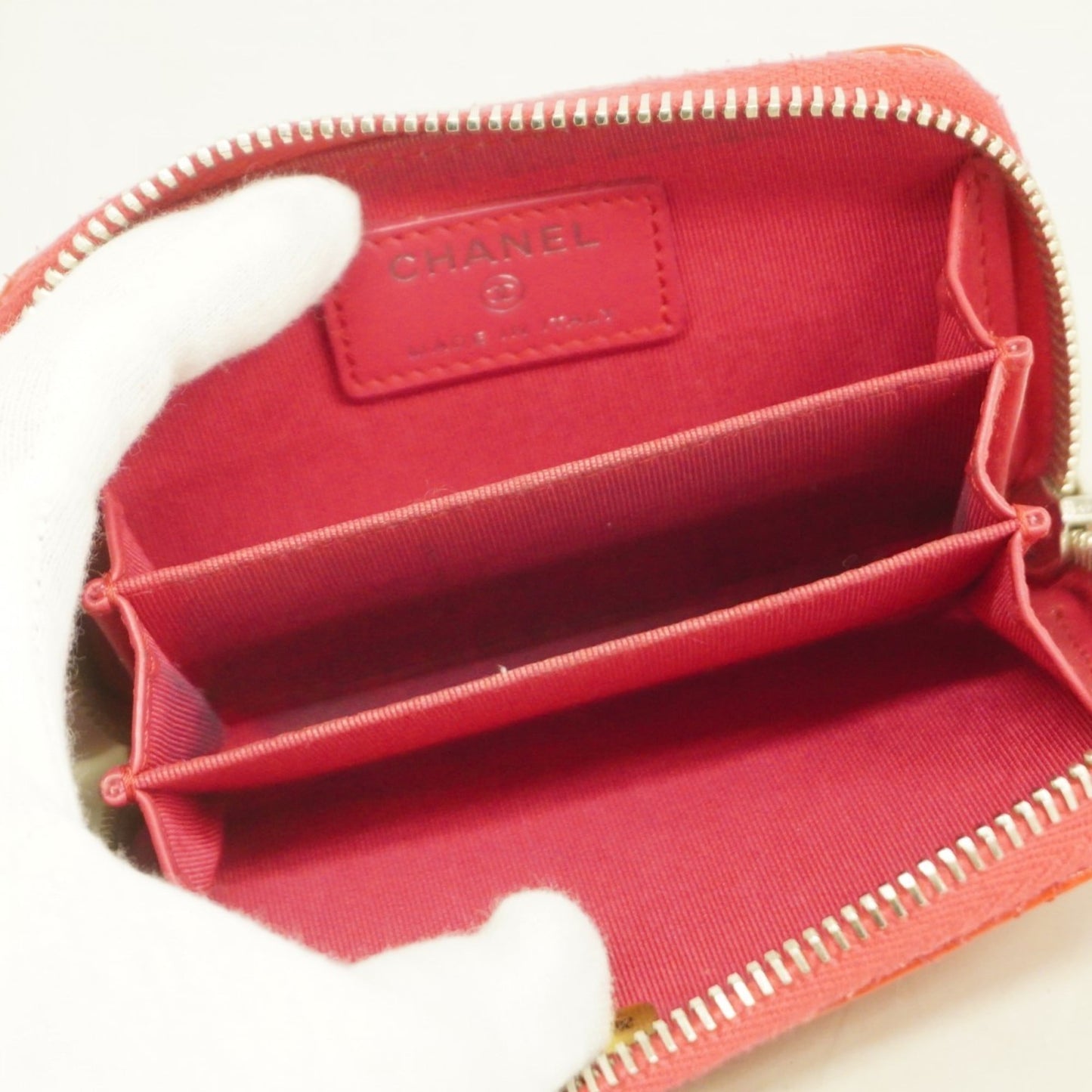 Leather Chanel Coin Purse/ Coin Case Patent