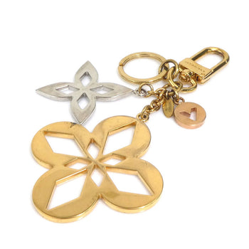 Louis Vuitton Charm Keyring Maltage Blossom Metal Gold X Silver