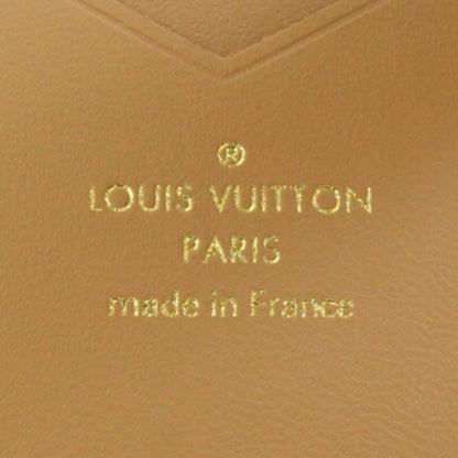 Louis Vuitton Bi-Fold Wallet Lv Vertical Compact M81561 Noir Taurillon Leather Mini Black Beige