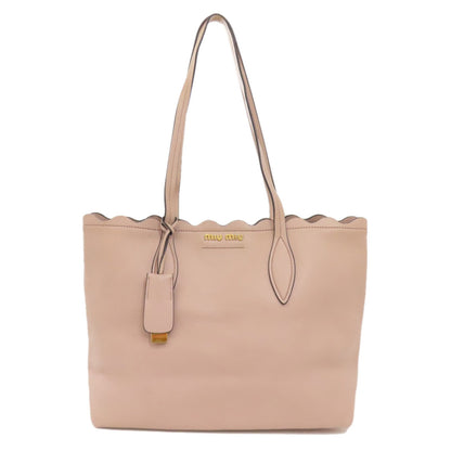 Miu Miu Miu Logo Tote Bag Leather