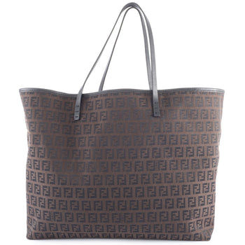 Fendi Zucca Tote Bag 8Bh005 Canvas/Leather Brown