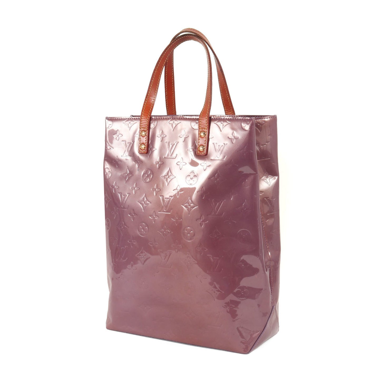 Louis Vuitton Monogram Vernis Reed Mm Tote Bag