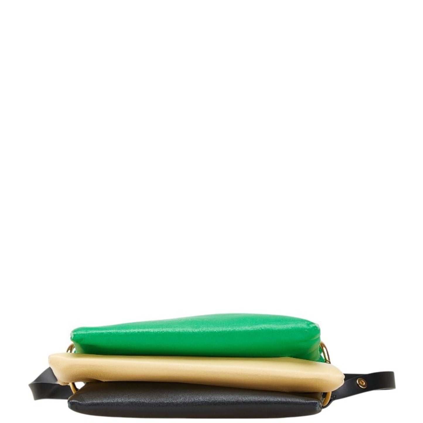 Marni Handbag Shoulder Bag Green Black Yellow Leather