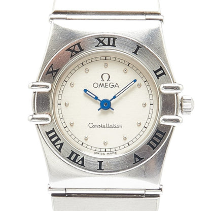 Omega Constellation Watch Quartz Silver Dial Stainless Steel