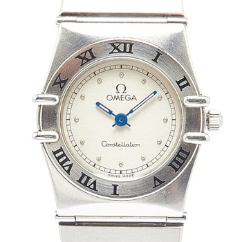Omega Constellation Watch Quartz Silver Dial Stainless Steel