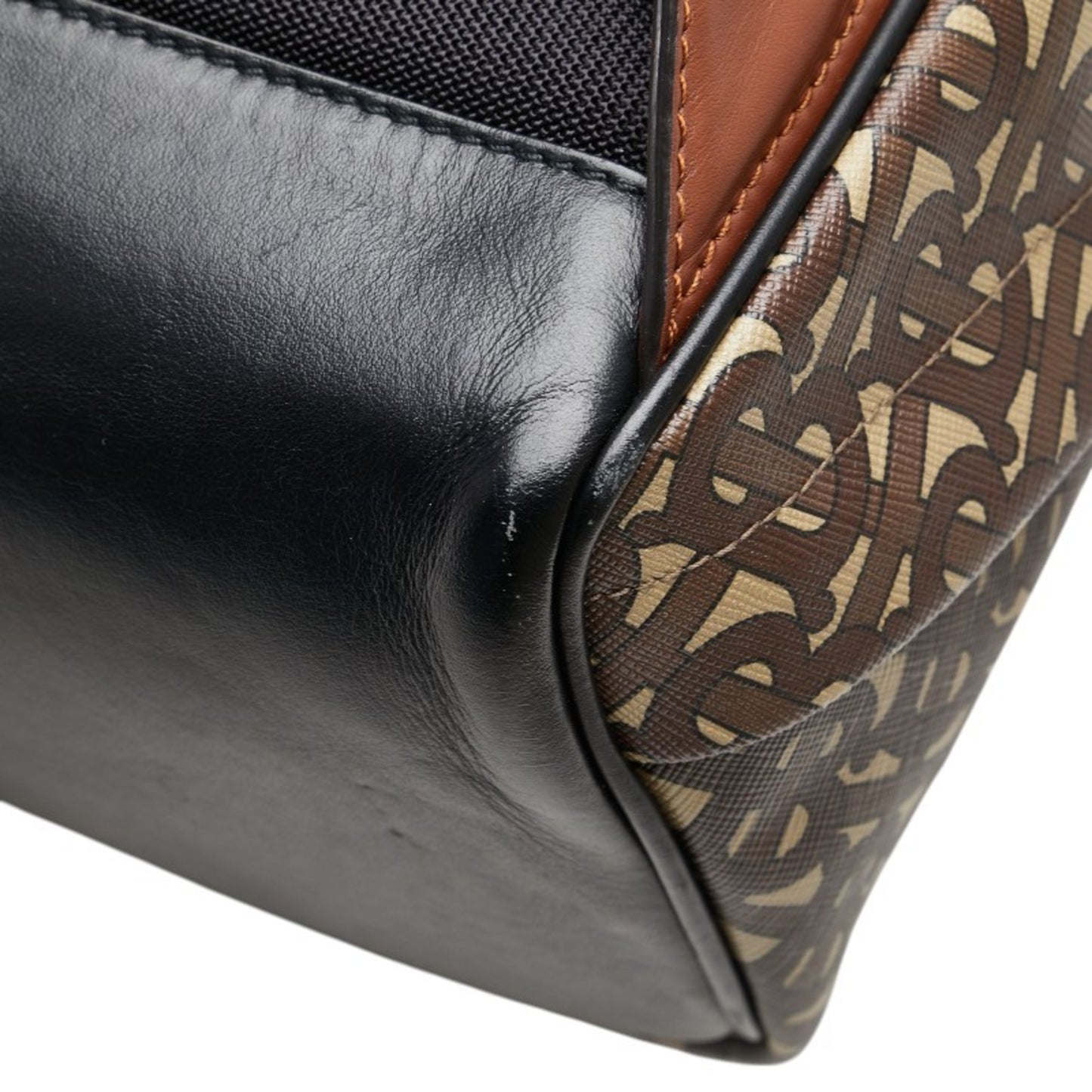 Burberry Tb Monogram Backpack Brown Leather