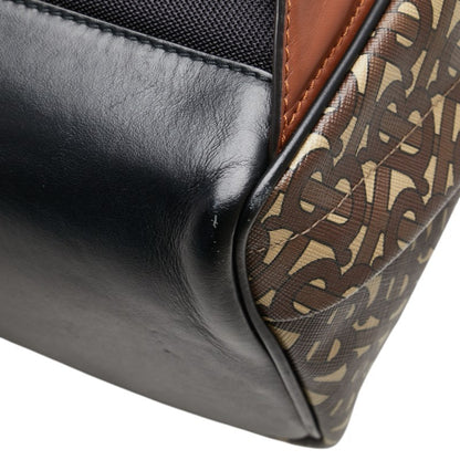 Burberry Tb Monogram Backpack Brown Leather