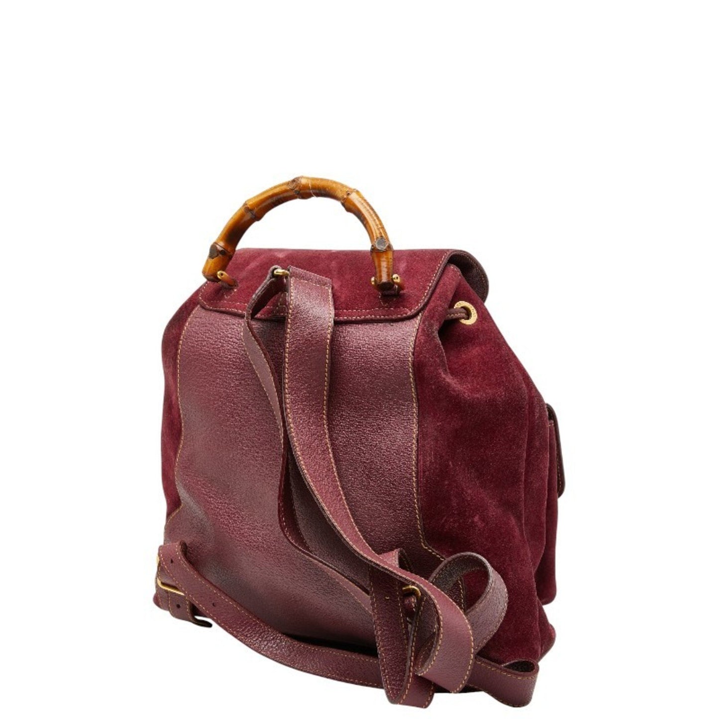 Gucci Bamboo Backpack 003 2058 0016 Purple Suede