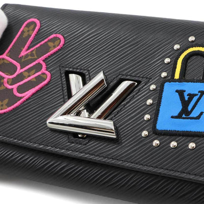 Louis Vuitton Lv Stories Epi Leather Portefeuille Twist Chain Wallet