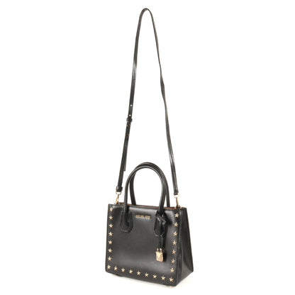 Michael Kors Black Star Studs Handbag/Shoulder Bag Leather