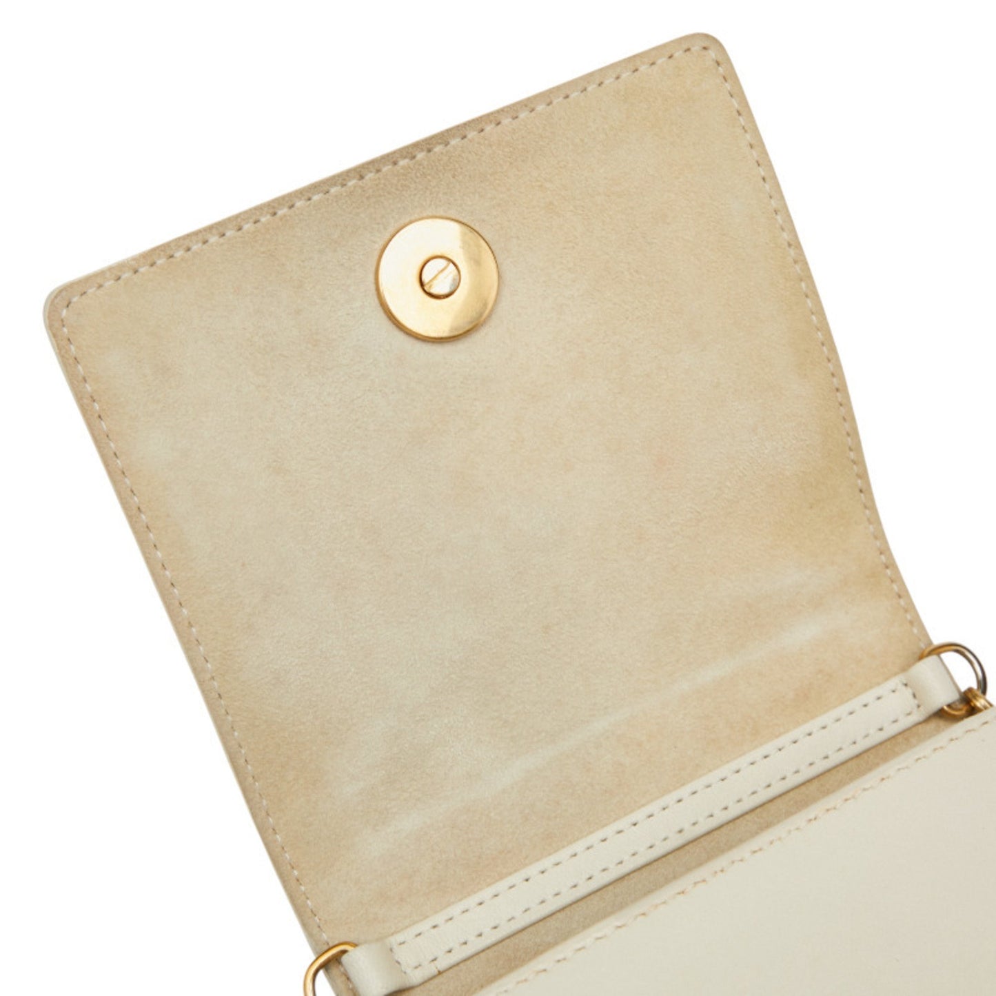 Christian Dior Dior Diorama Stud Chain Shoulder Bag In White