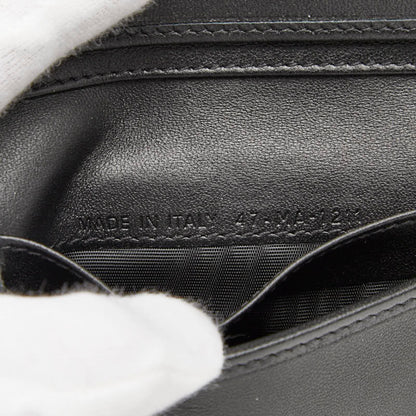 Christian Dior Dior Caro Scarlet Wallet Bifold Black Gold Leather