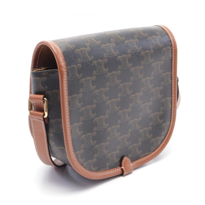 Celine Falco Medium Bag Triomphe Shoulder Coated Canvas Leather