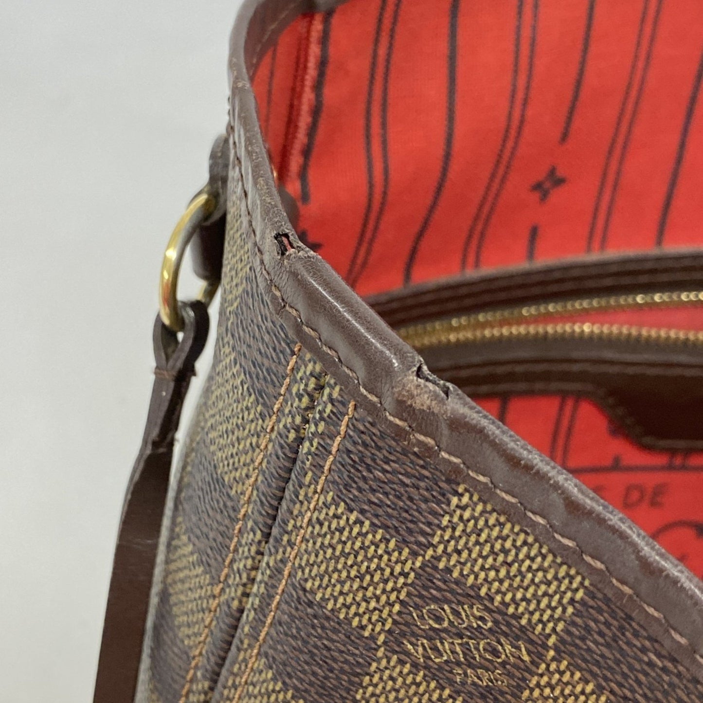 Louis Vuitton Damier Neverfull Pm Tote Bag N51109 Ebene