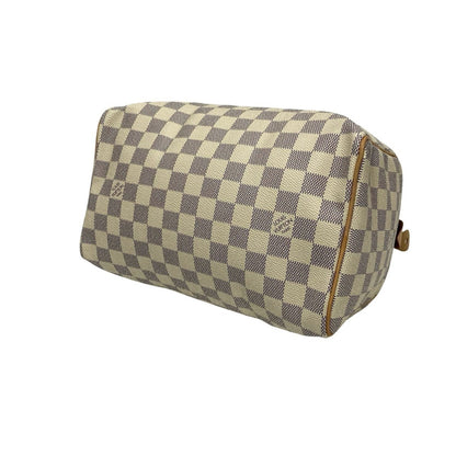 Louis Vuitton Speedy 25 Damier Azur Leather Handbag/Mini Boston Bag
