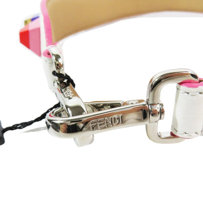 Fendi Strap You Rockstud Shoulder Strap In Multicolored Leather