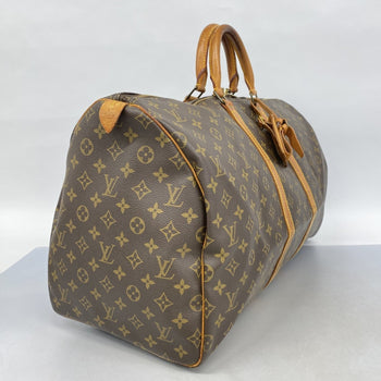 Louis Vuitton Monogram Keepall 55 Boston Bag M41424 Brown