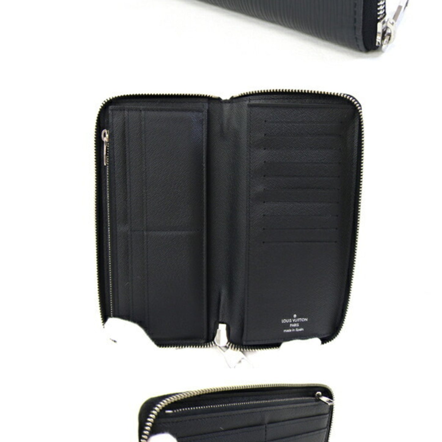 Louis Vuitton Epi Zippy Wallet Vertical M60965 Noir Black