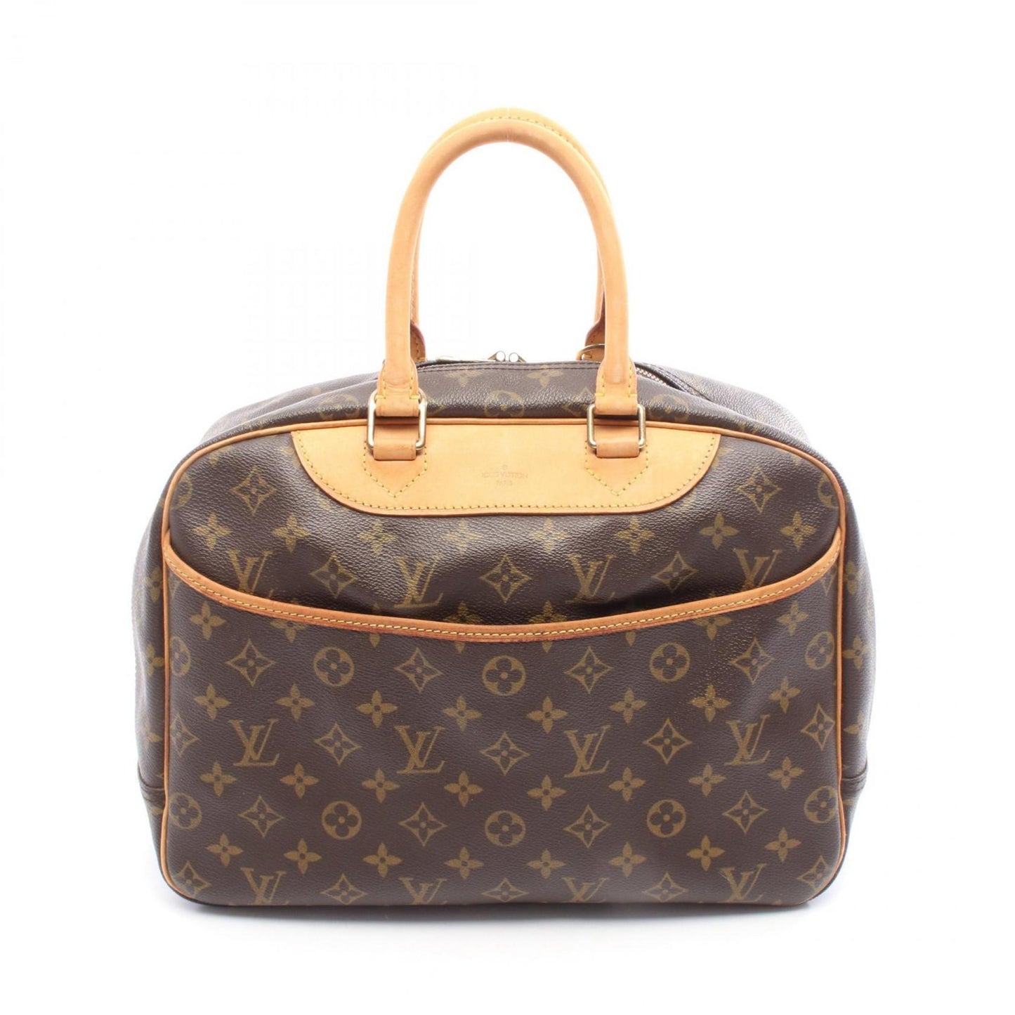 Louis Vuitton Deauville Bowling Vanity Monogram Handbag In Coated Canvas And Leather