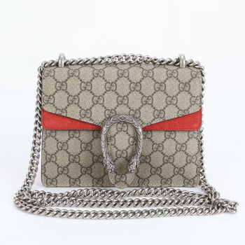 Gucci Gg Supreme Dionysus Leather 2-Way Chain Shoulder Bag 421970 Tote