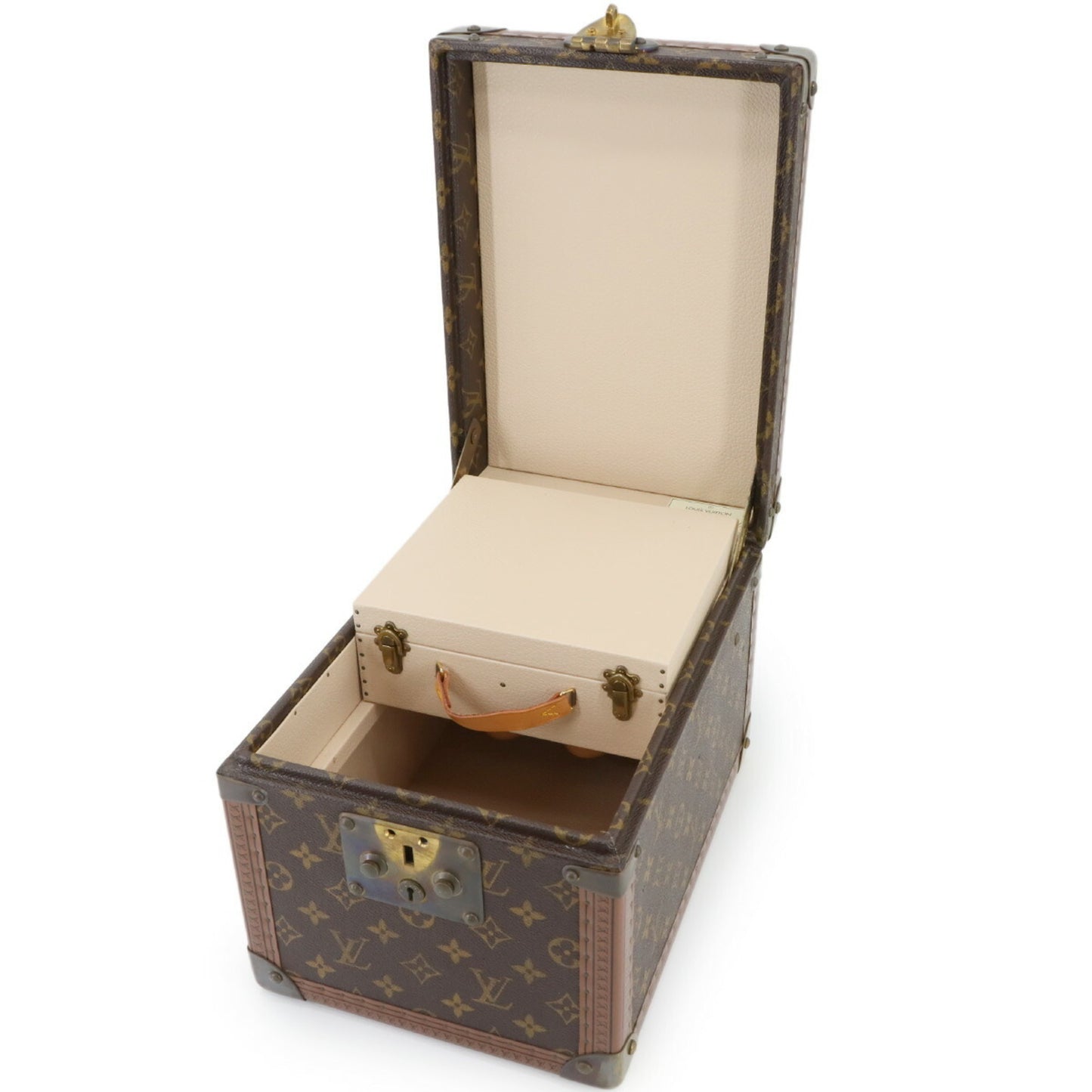 Louis Vuitton Monogram Boite Flacon Makeup Box Vanity Handbag Brown M21828