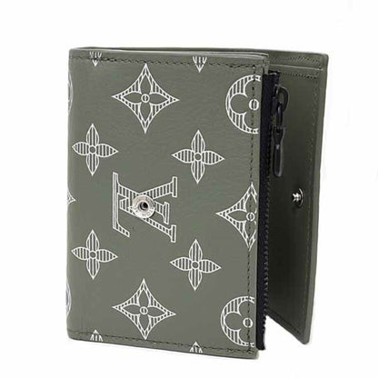 Louis Vuitton Victor Wallet Tri-Fold Monogram Shadow M13216 Olive Green