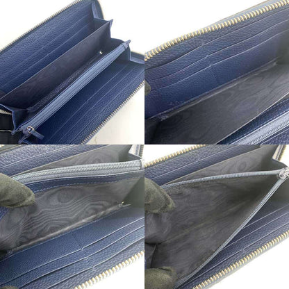 Gucci Long Wallet Jumbo Gg Round Leather Navy 825958 Gucci