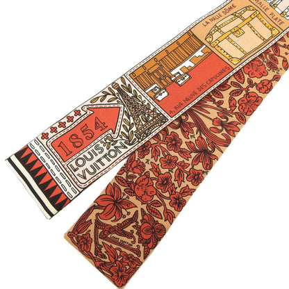Louis Vuitton Louis Vuitton Bandeau Bb Scarf Judelouis M70856 Silk Brown/Red Rt0138