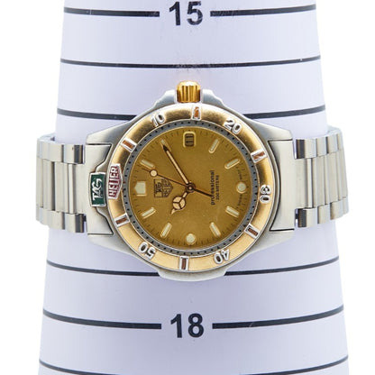 Tag Heuer 4000 Series Watch 995.413 Quartz Gold Dial Stainless Steel Plated Boys' Heuer