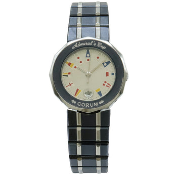 Corum Admiral'S Cup Gun Blue With Silver Dial And Stainless Steel Date Display