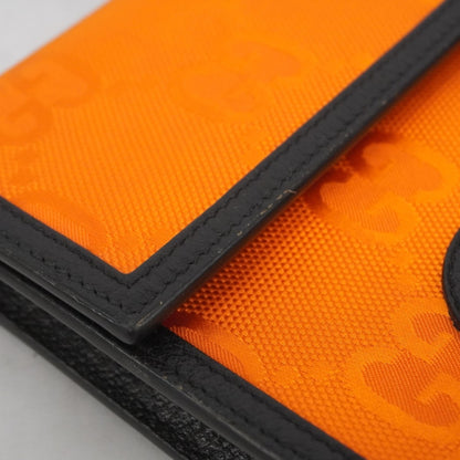 Gucci Jumbo Gg Shoulder Bag 625599 Canvas Orange Black