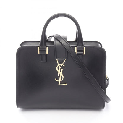 Yves Saint Laurent Saint Laurent Paris Monogram Baby Cabas Handbag In Black Leather
