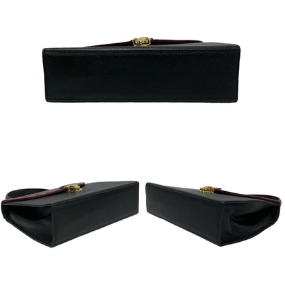 Yves Saint Laurent Ysl Cutout Perforated Leather 2-Way Handbag/Shoulder Bag
