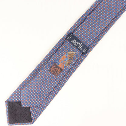Hermes Mega Chariot H-Patterned Silk Tie (339098T) Featuring A Three-Dimensional Horse Mane Design
