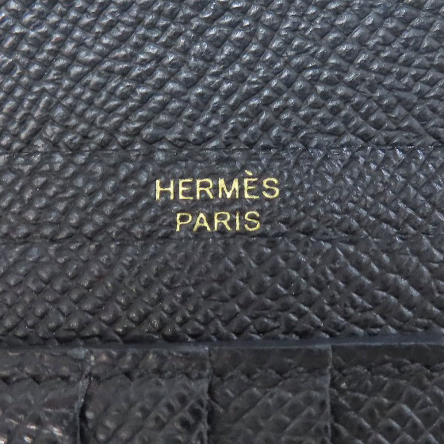 Hermes Herms Bearn Compact Bifold Wallet With Gold Hardware