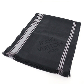 Louis Vuitton Echarpe Messager Damier Geant Scarf Dark Grey 100% Wool M72685