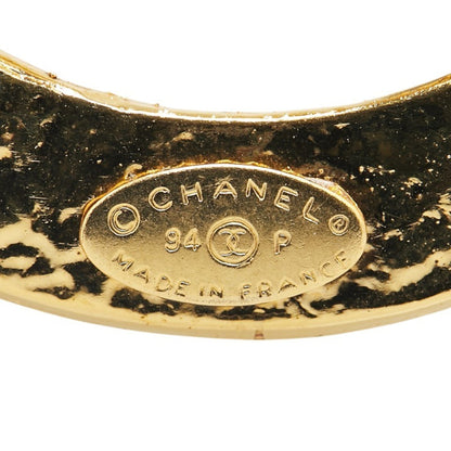 Chanel Coco Mark Round Circle Brooch Gold Plated