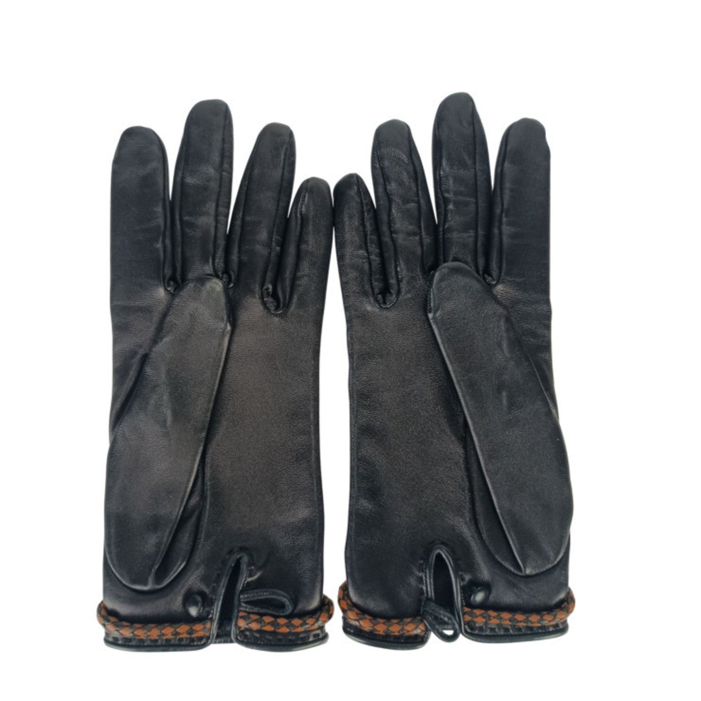 Hermes Jumbo Black Leather Gloves